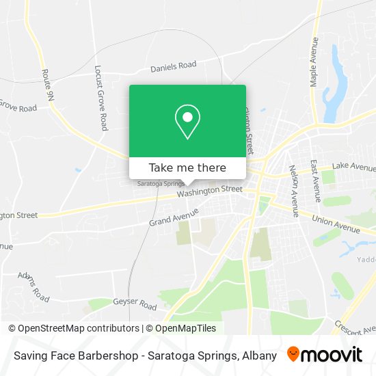 Mapa de Saving Face Barbershop - Saratoga Springs