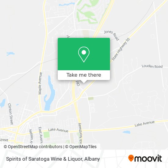 Mapa de Spirits of Saratoga Wine & Liquor