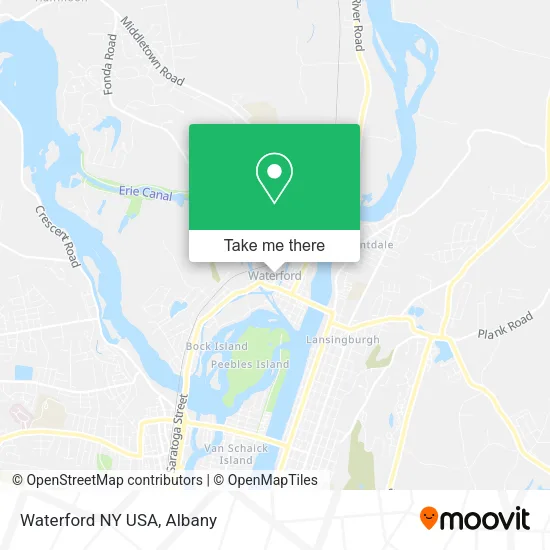 Waterford NY USA map
