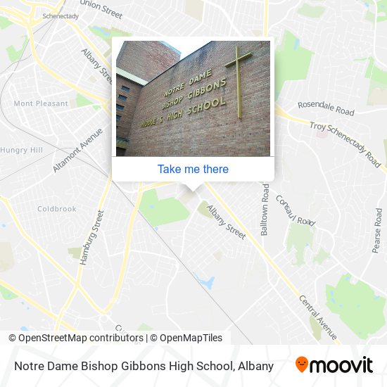 Mapa de Notre Dame Bishop Gibbons High School