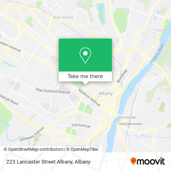 Mapa de 223 Lancaster Street Albany