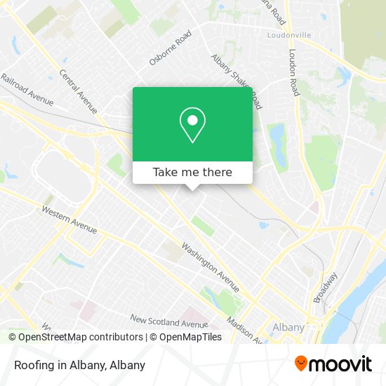 Roofing in Albany map