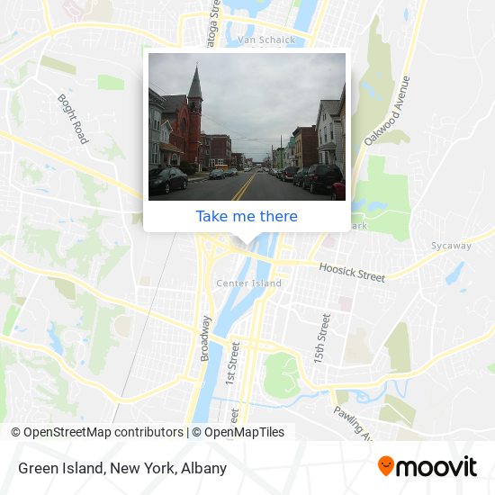 Mapa de Green Island, New York