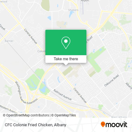 CFC Colonie Fried Chicken map