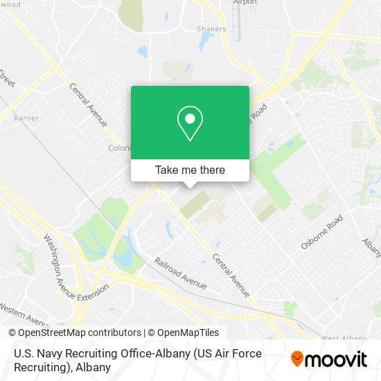 U.S. Navy Recruiting Office-Albany (US Air Force Recruiting) map