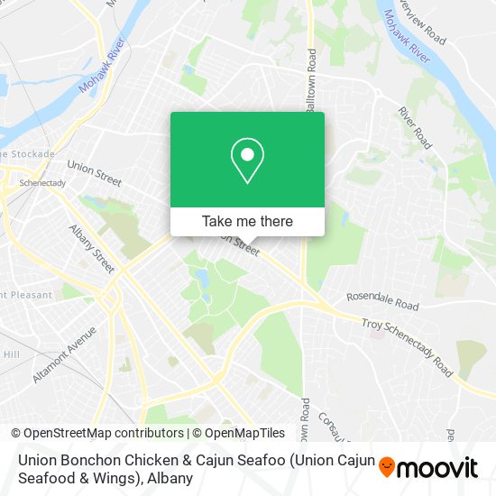 Union Bonchon Chicken & Cajun Seafoo (Union Cajun Seafood & Wings) map