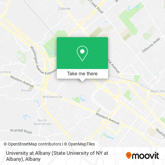 University at Albany (State University of NY at Albany) map