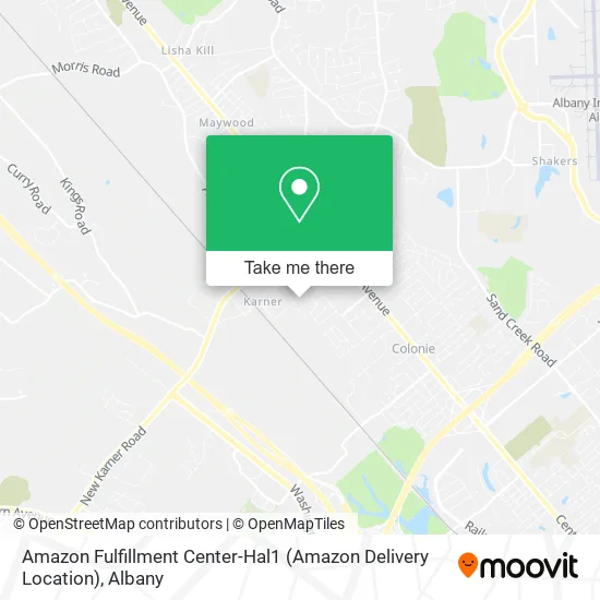 Mapa de Amazon Fulfillment Center-Hal1 (Amazon Delivery Location)