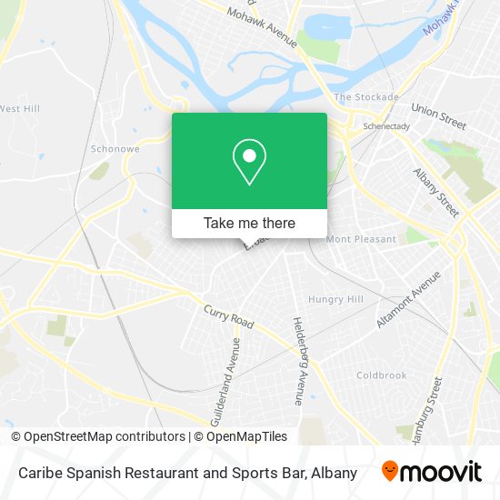 Caribe Spanish Restaurant and Sports Bar map