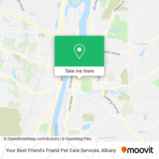 Your Best Friend's Friend Pet Care Services map