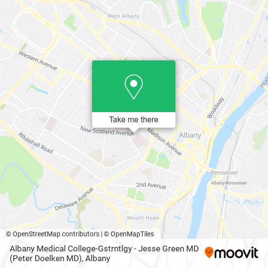 Albany Medical College-Gstrntlgy - Jesse Green MD (Peter Doelken MD) map