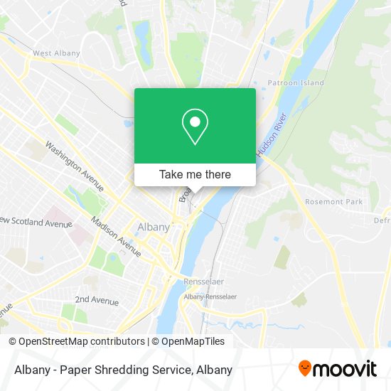 Albany - Paper Shredding Service map