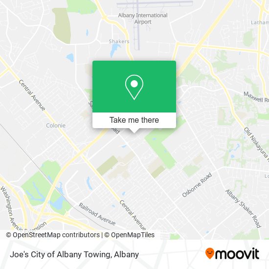 Mapa de Joe's City of Albany Towing