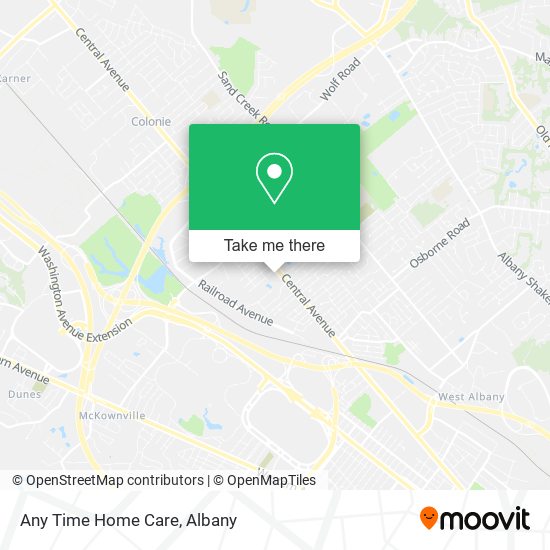 Any Time Home Care map