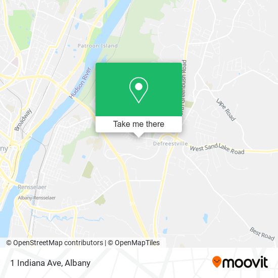 Mapa de 1 Indiana Ave