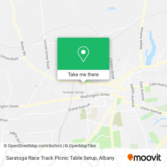 Mapa de Saratoga Race Track Picnic Table Setup