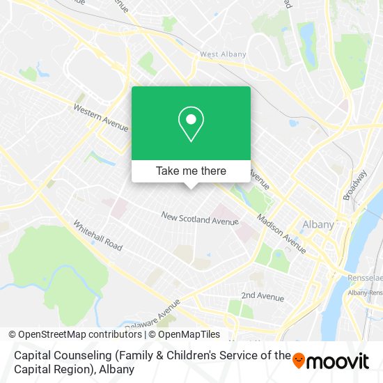 Mapa de Capital Counseling (Family & Children's Service of the Capital Region)