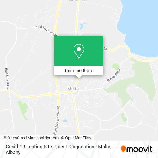 Mapa de Covid-19 Testing Site: Quest Diagnostics - Malta