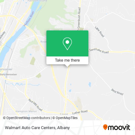 Mapa de Walmart Auto Care Centers