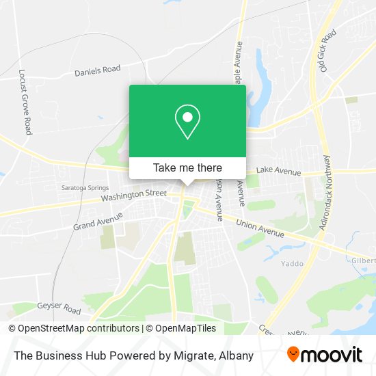 The Business Hub Powered by Migrate map