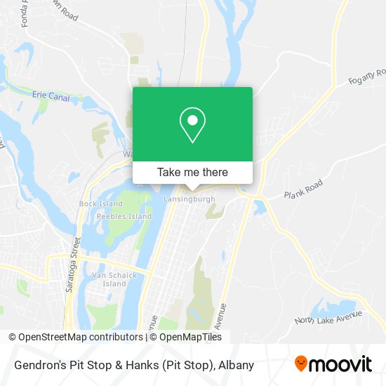 Gendron's Pit Stop & Hanks map