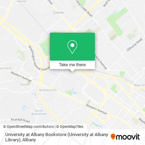 University at Albany Bookstore map