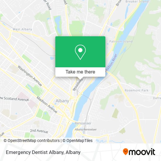 Mapa de Emergency Dentist Albany