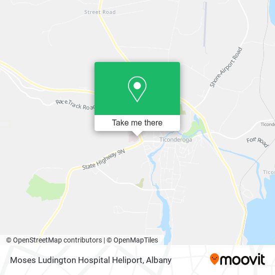 Moses Ludington Hospital Heliport map