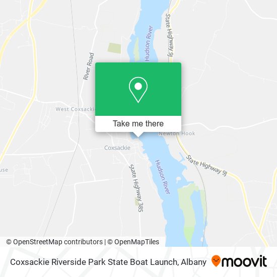 Coxsackie Riverside Park State Boat Launch map