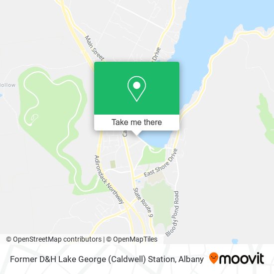 Former D&H Lake George (Caldwell) Station map