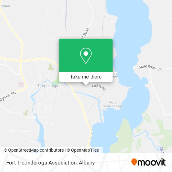 Mapa de Fort Ticonderoga Association