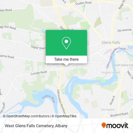 West Glens Falls Cemetery map