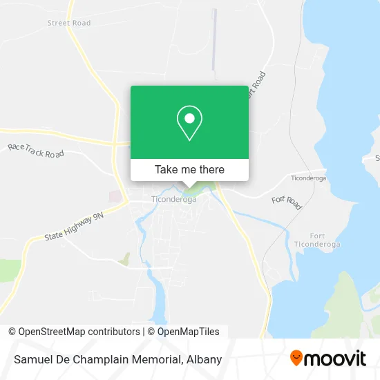 Samuel De Champlain Memorial map