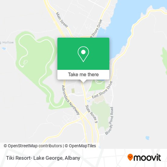 Mapa de Tiki Resort- Lake George