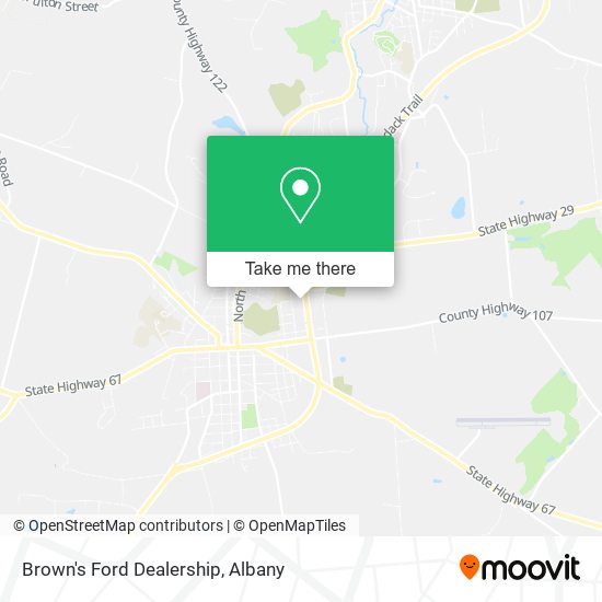 Brown's Ford Dealership map