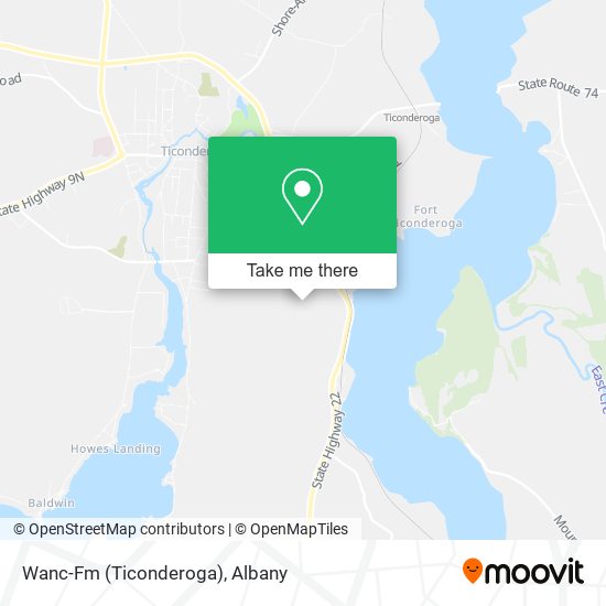 Wanc-Fm (Ticonderoga) map