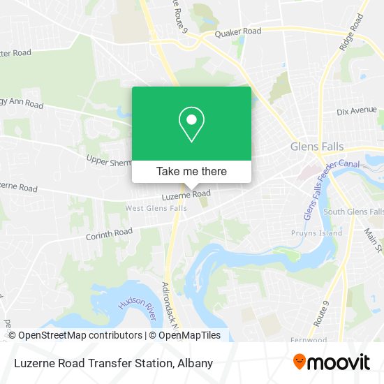Luzerne Road Transfer Station map