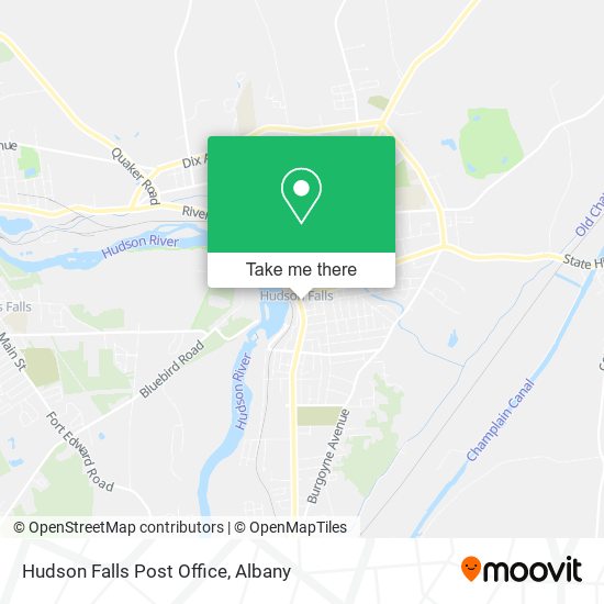 Hudson Falls Post Office map