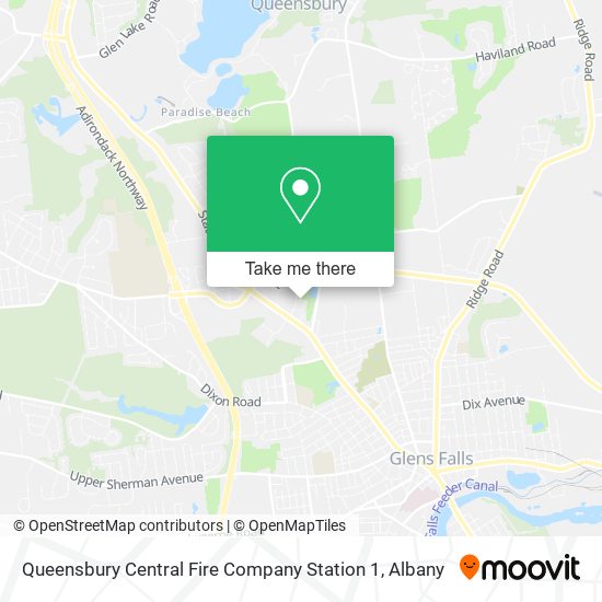 Queensbury Central Fire Company Station 1 map