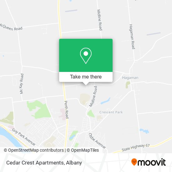 Cedar Crest Apartments map