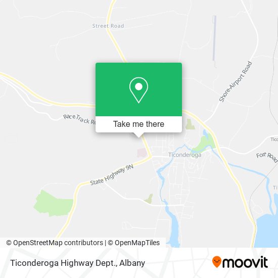 Ticonderoga Highway Dept. map