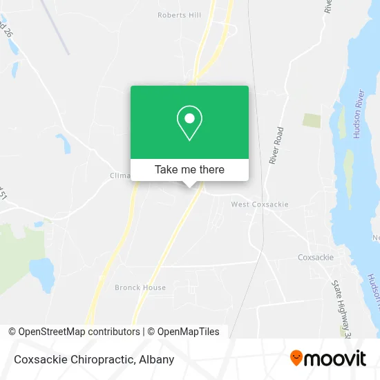 Coxsackie Chiropractic map