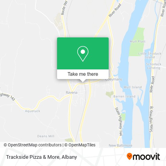 Mapa de Trackside Pizza & More