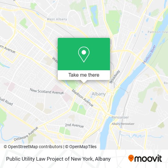 Mapa de Public Utility Law Project of New York