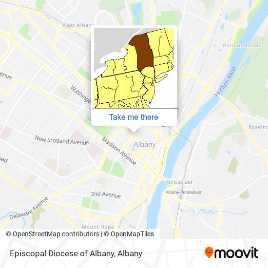 Mapa de Episcopal Diocese of Albany