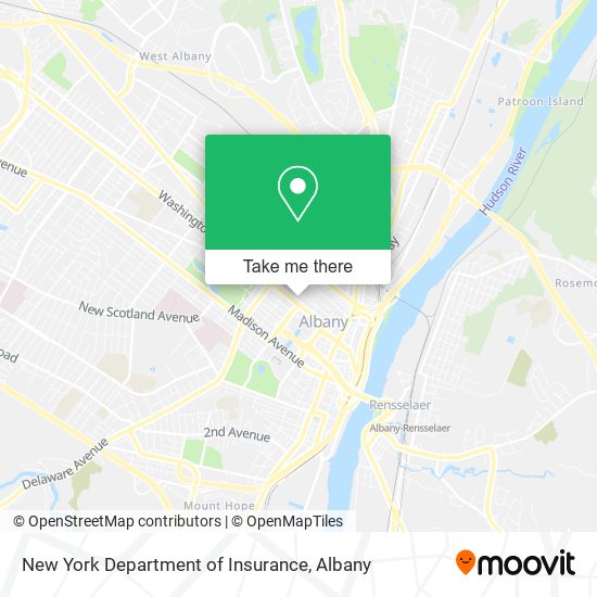 New York Department of Insurance map