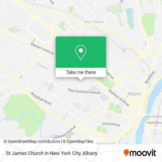 Mapa de St James Church in New York City