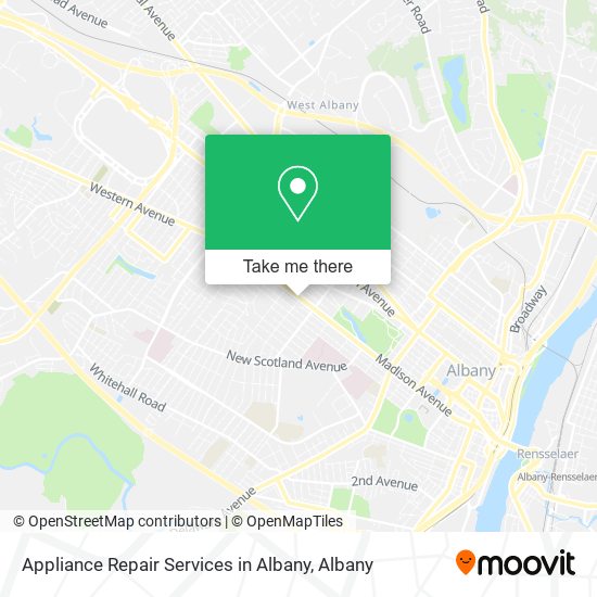 Appliance Repair Services in Albany map