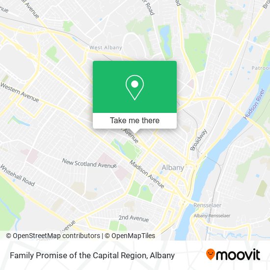 Family Promise of the Capital Region map