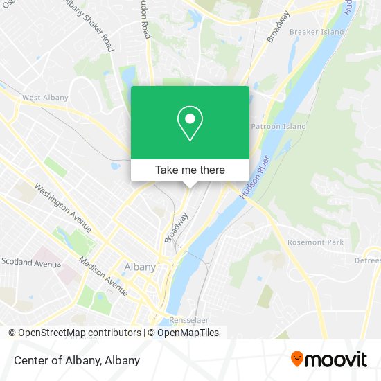 Center of Albany map